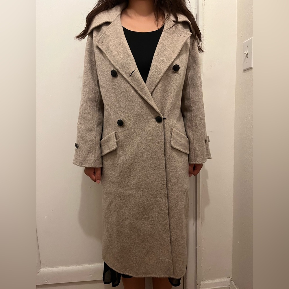 Petite Studio 100% wool coat, sand, camel